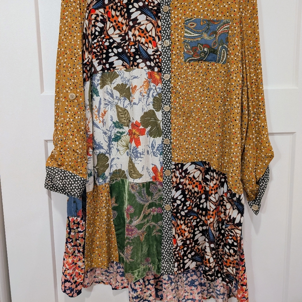 John Mark Tunic Blue/Gold M - Picture 2 of 16